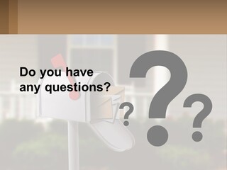 A Mailbox With A Red Arrow Sticking Out Of It PowerPoint Template
