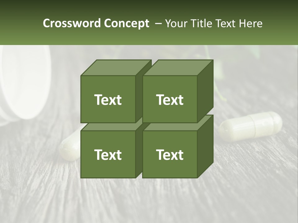 A Bunch Of Pills Sitting On Top Of A Wooden Table PowerPoint Template