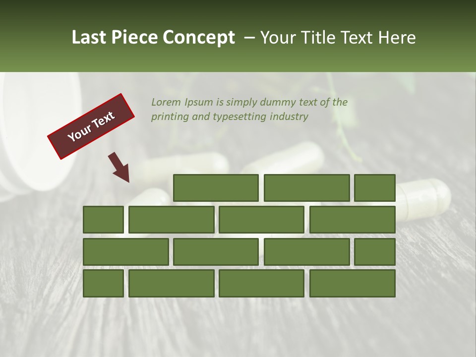 A Bunch Of Pills Sitting On Top Of A Wooden Table PowerPoint Template