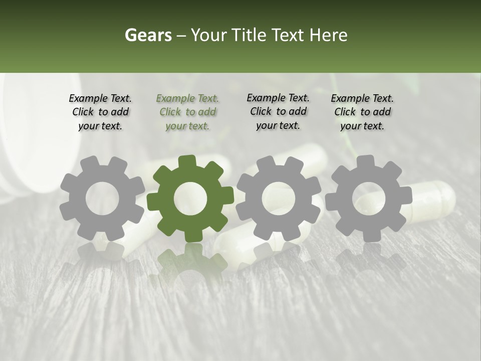 A Bunch Of Pills Sitting On Top Of A Wooden Table PowerPoint Template