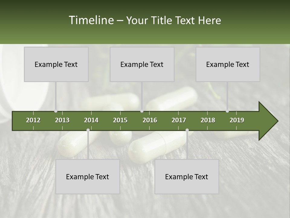 A Bunch Of Pills Sitting On Top Of A Wooden Table PowerPoint Template