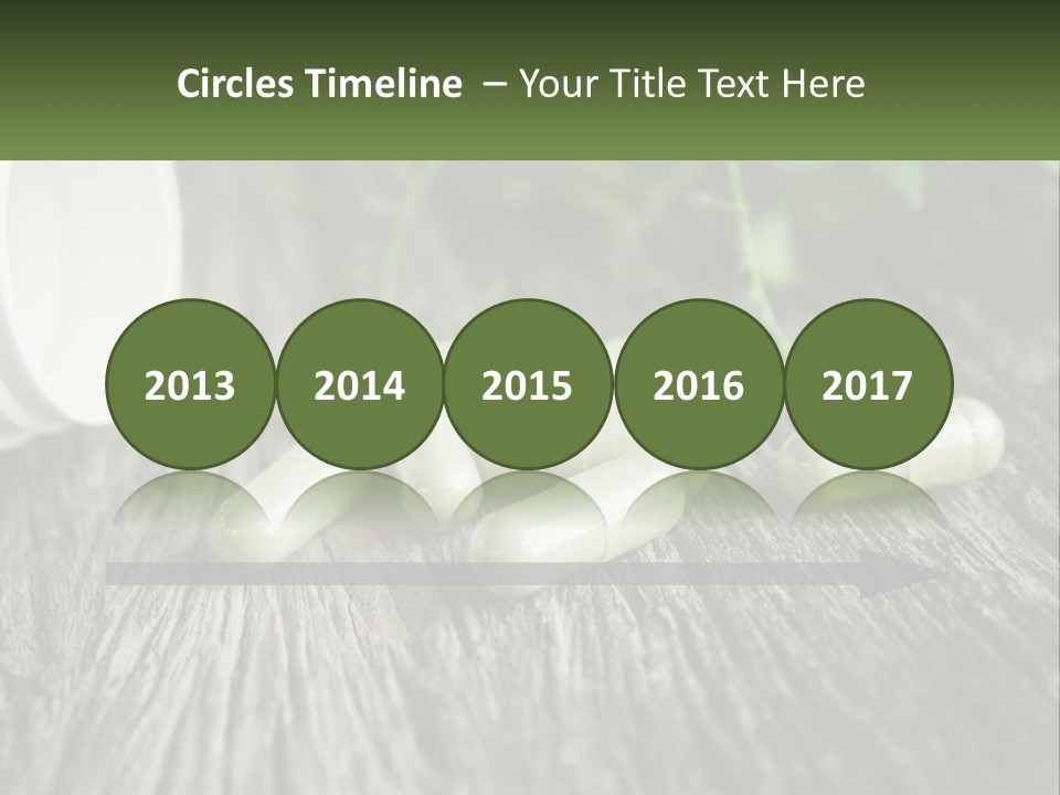 A Bunch Of Pills Sitting On Top Of A Wooden Table PowerPoint Template