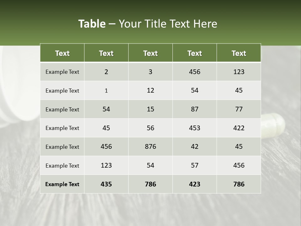 A Bunch Of Pills Sitting On Top Of A Wooden Table PowerPoint Template