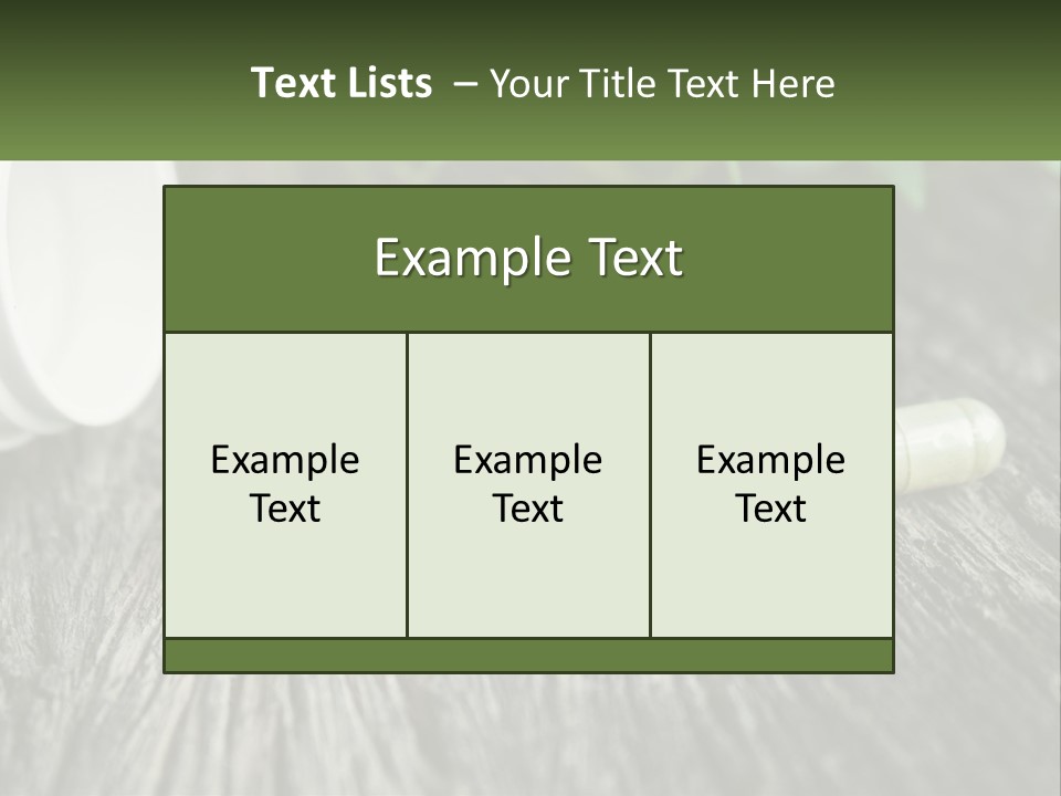 A Bunch Of Pills Sitting On Top Of A Wooden Table PowerPoint Template
