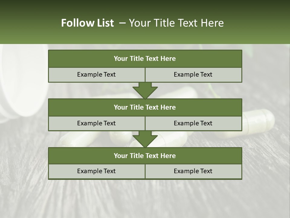 A Bunch Of Pills Sitting On Top Of A Wooden Table PowerPoint Template