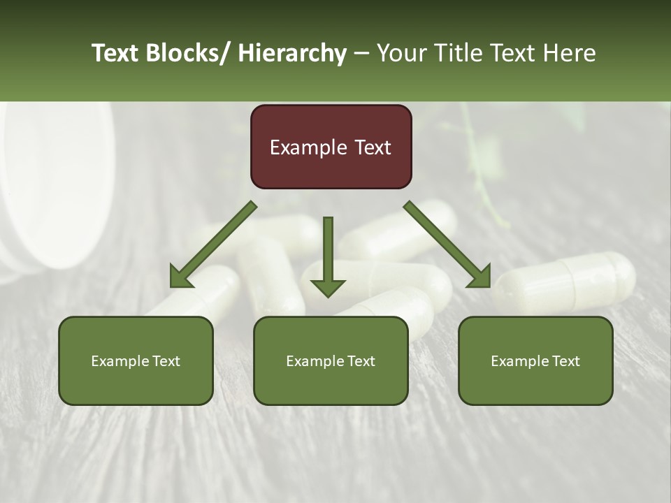 A Bunch Of Pills Sitting On Top Of A Wooden Table PowerPoint Template