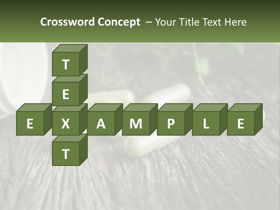 A Bunch Of Pills Sitting On Top Of A Wooden Table PowerPoint Template