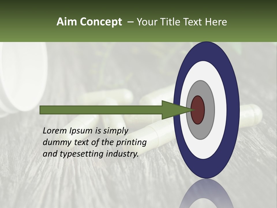 A Bunch Of Pills Sitting On Top Of A Wooden Table PowerPoint Template