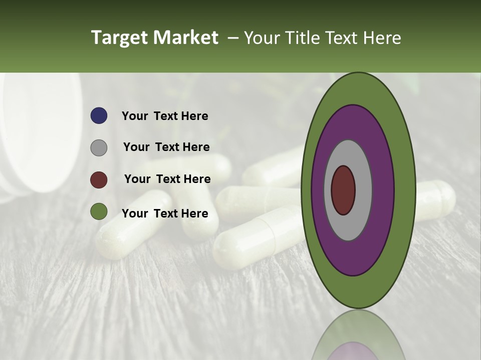 A Bunch Of Pills Sitting On Top Of A Wooden Table PowerPoint Template