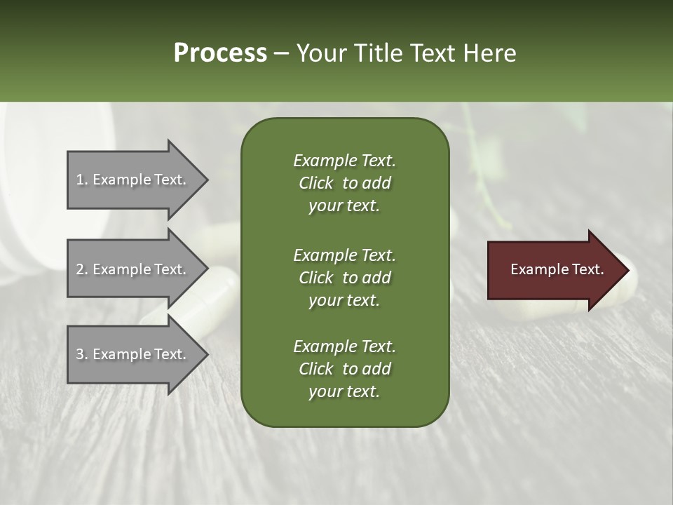 A Bunch Of Pills Sitting On Top Of A Wooden Table PowerPoint Template