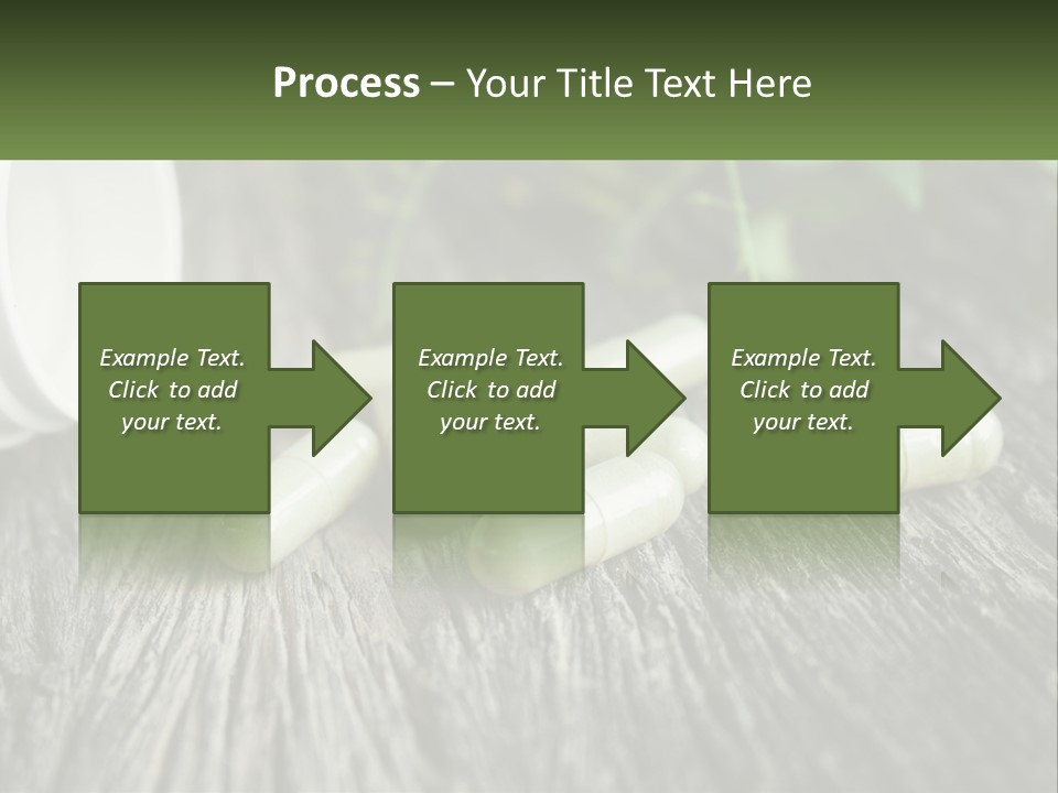 A Bunch Of Pills Sitting On Top Of A Wooden Table PowerPoint Template