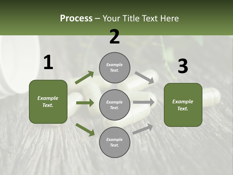 A Bunch Of Pills Sitting On Top Of A Wooden Table PowerPoint Template