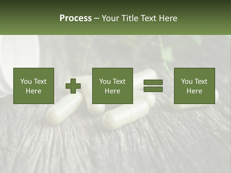 A Bunch Of Pills Sitting On Top Of A Wooden Table PowerPoint Template