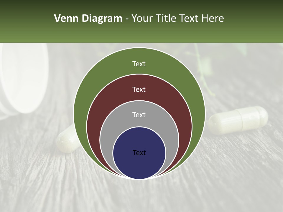 A Bunch Of Pills Sitting On Top Of A Wooden Table PowerPoint Template