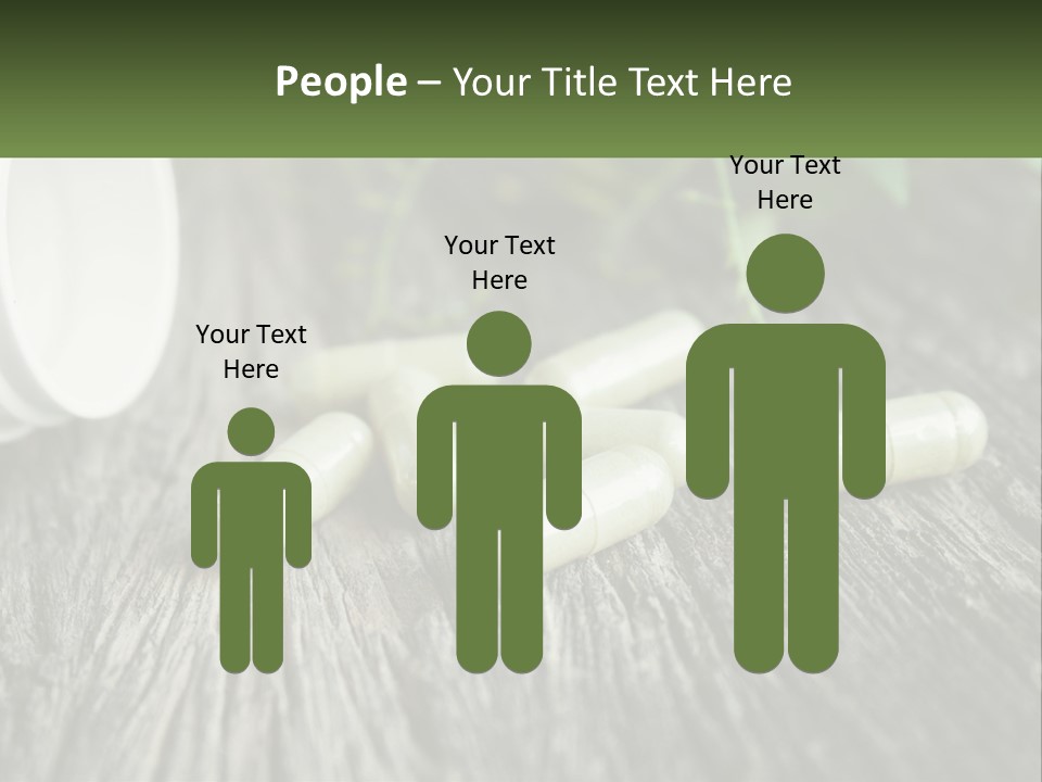 A Bunch Of Pills Sitting On Top Of A Wooden Table PowerPoint Template