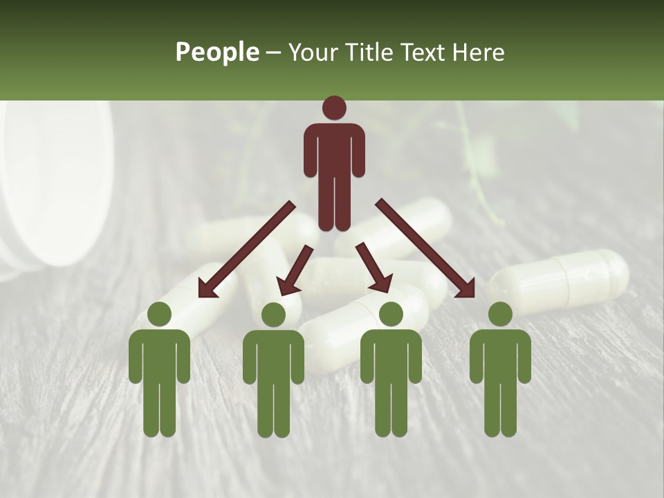 A Bunch Of Pills Sitting On Top Of A Wooden Table PowerPoint Template