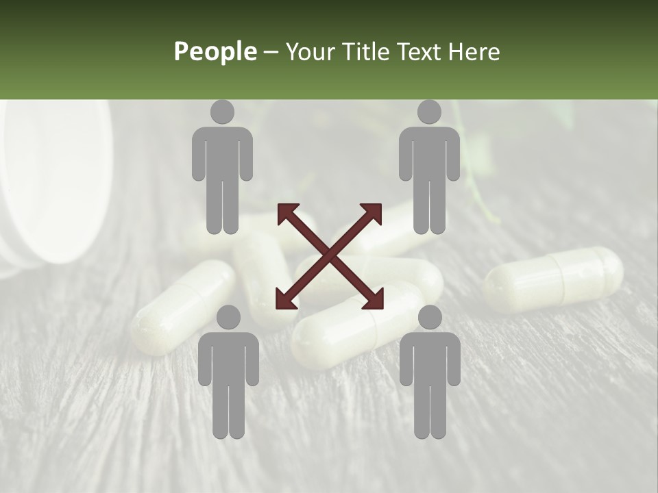A Bunch Of Pills Sitting On Top Of A Wooden Table PowerPoint Template