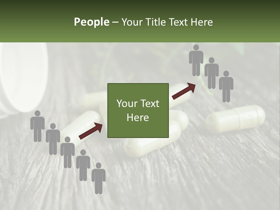 A Bunch Of Pills Sitting On Top Of A Wooden Table PowerPoint Template