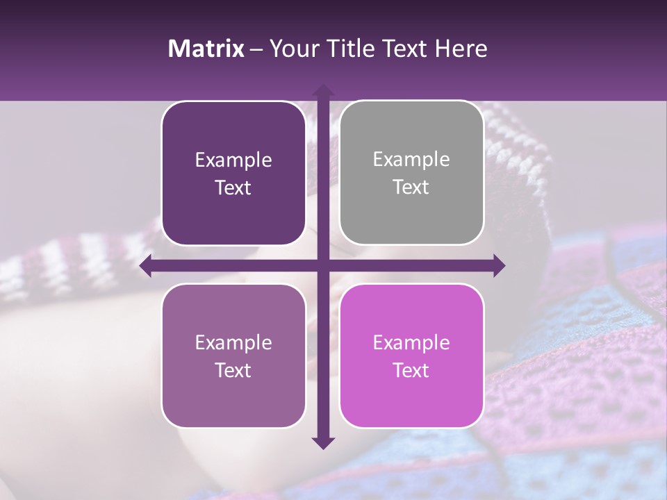 A Baby Wearing A Knitted Hat Laying On A Blanket PowerPoint Template