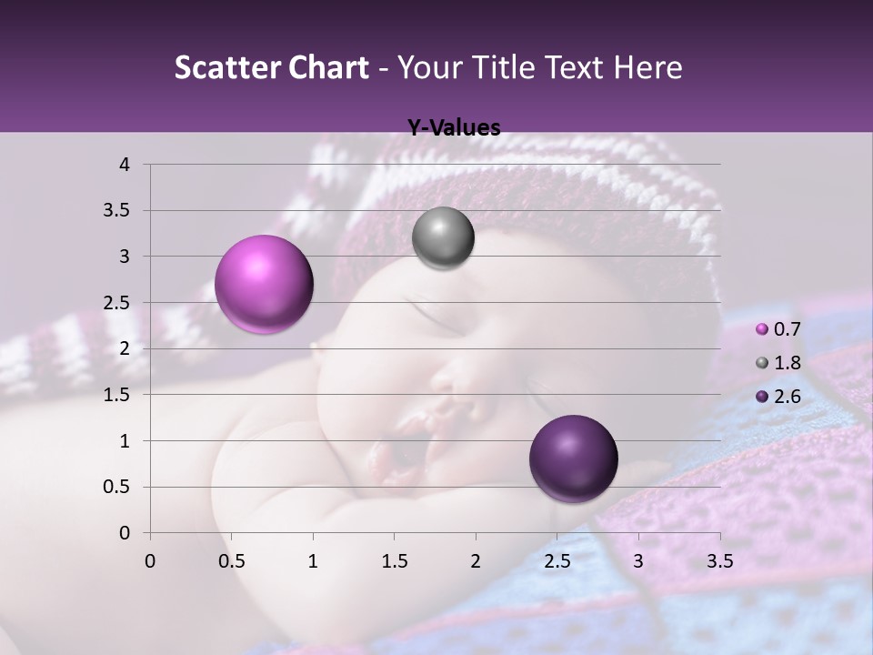 A Baby Wearing A Knitted Hat Laying On A Blanket PowerPoint Template