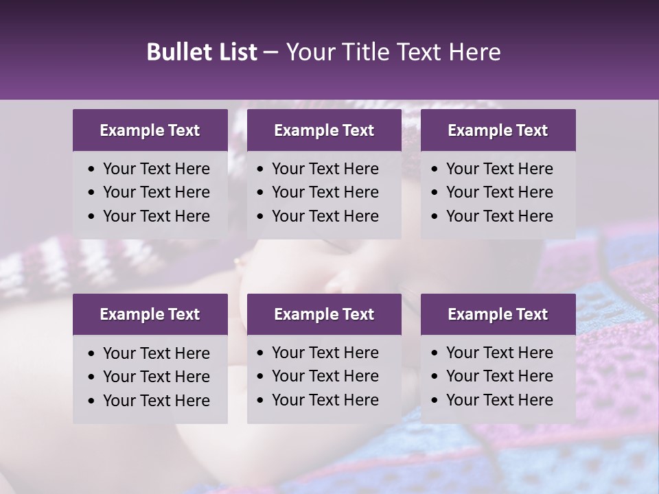 A Baby Wearing A Knitted Hat Laying On A Blanket PowerPoint Template