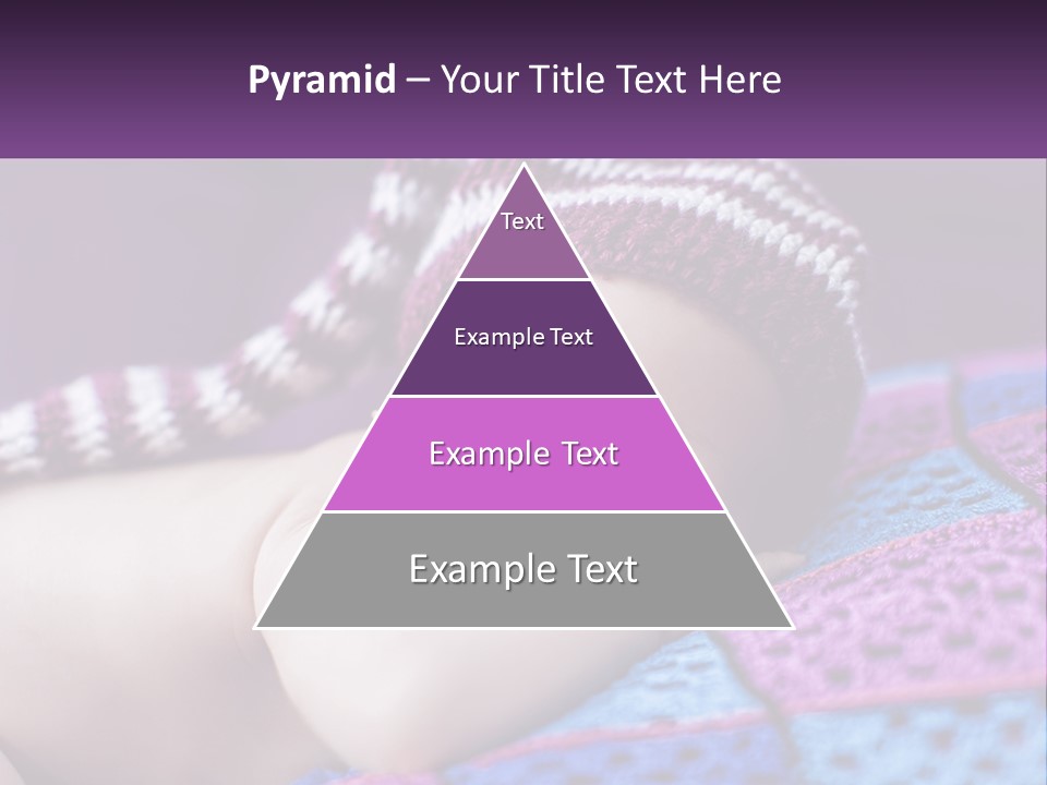 A Baby Wearing A Knitted Hat Laying On A Blanket PowerPoint Template