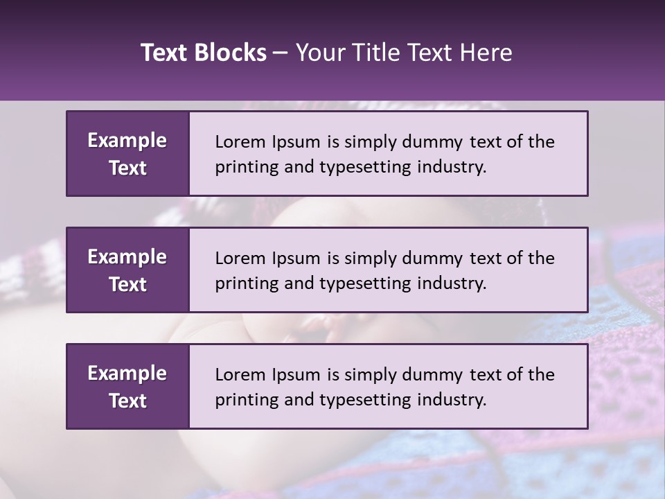 A Baby Wearing A Knitted Hat Laying On A Blanket PowerPoint Template