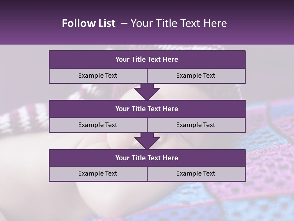 A Baby Wearing A Knitted Hat Laying On A Blanket PowerPoint Template
