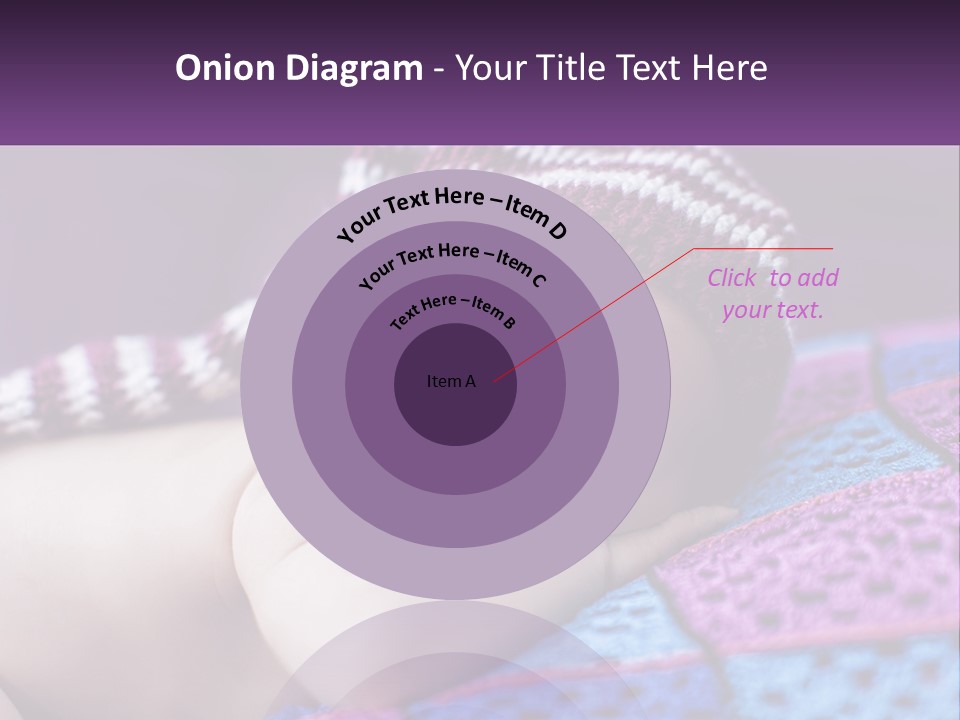 A Baby Wearing A Knitted Hat Laying On A Blanket PowerPoint Template