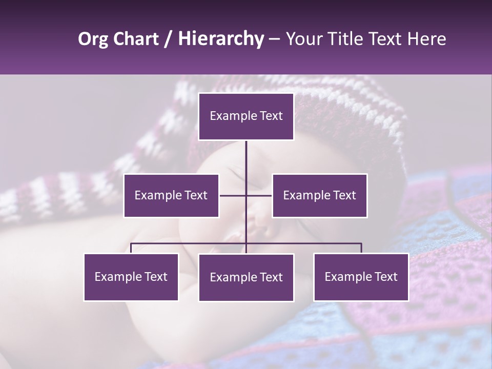 A Baby Wearing A Knitted Hat Laying On A Blanket PowerPoint Template