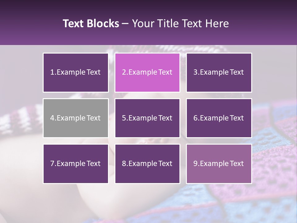 A Baby Wearing A Knitted Hat Laying On A Blanket PowerPoint Template