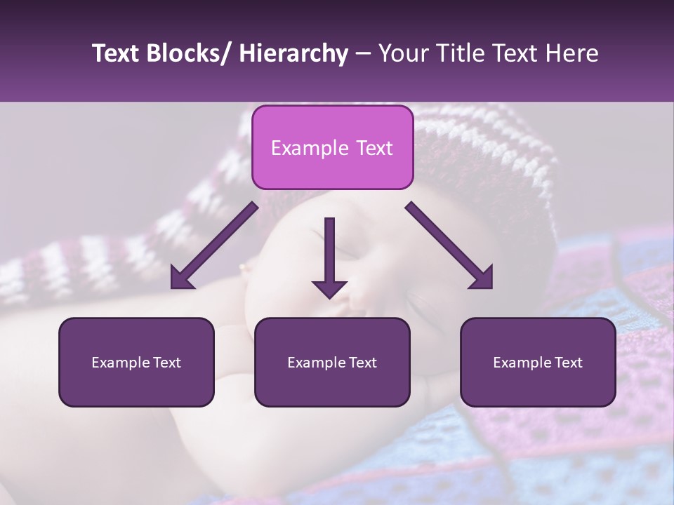 A Baby Wearing A Knitted Hat Laying On A Blanket PowerPoint Template