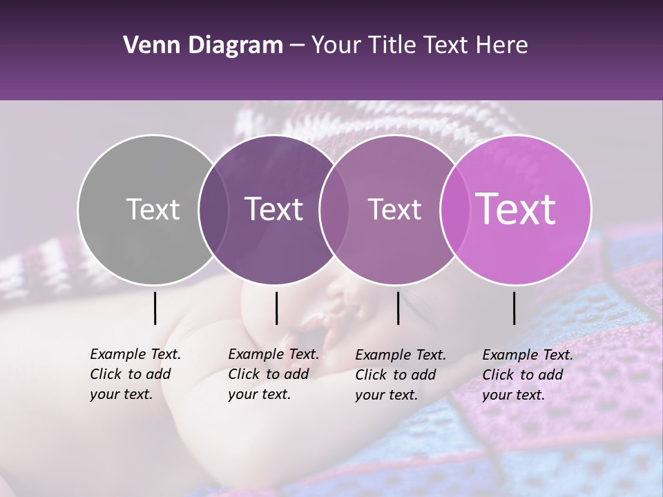 A Baby Wearing A Knitted Hat Laying On A Blanket PowerPoint Template