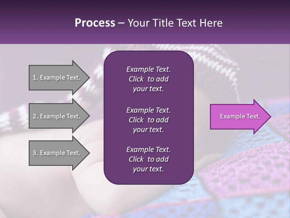 A Baby Wearing A Knitted Hat Laying On A Blanket PowerPoint Template