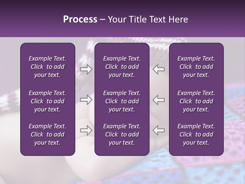 A Baby Wearing A Knitted Hat Laying On A Blanket PowerPoint Template