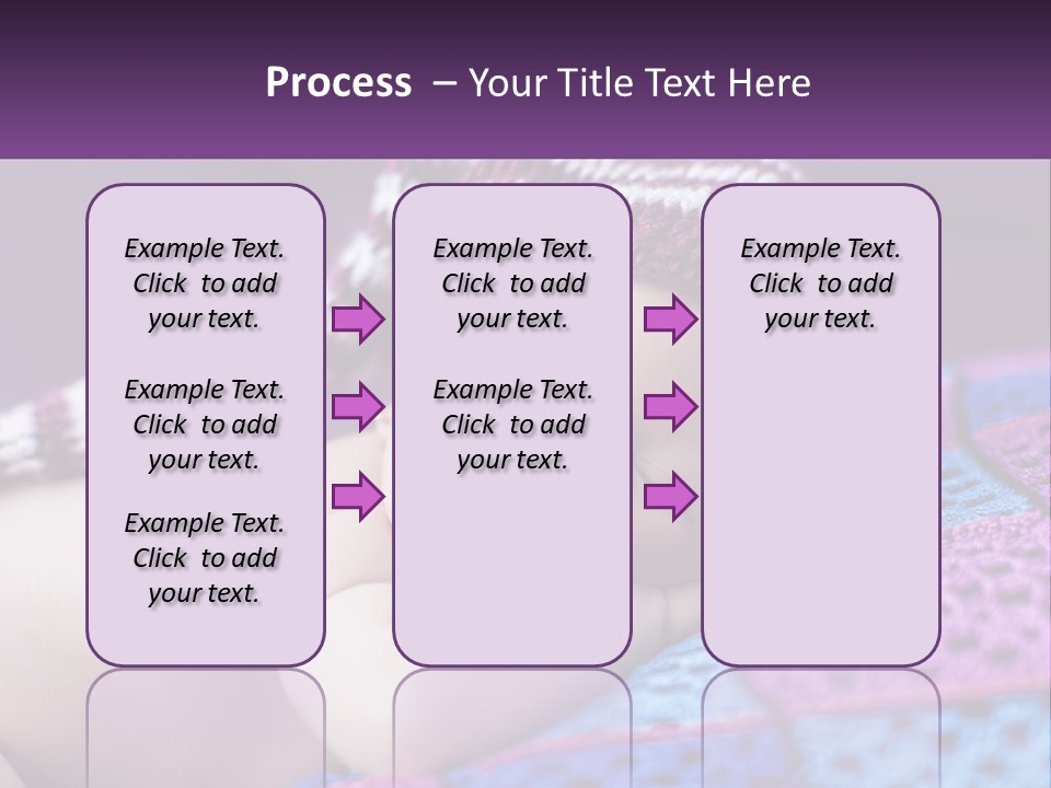 A Baby Wearing A Knitted Hat Laying On A Blanket PowerPoint Template