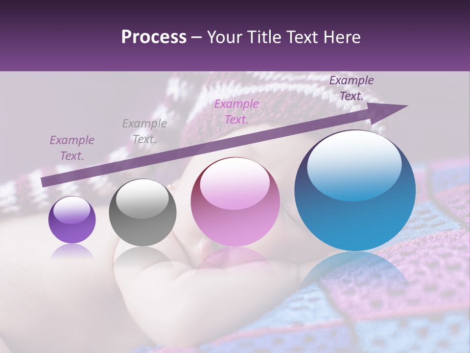 A Baby Wearing A Knitted Hat Laying On A Blanket PowerPoint Template