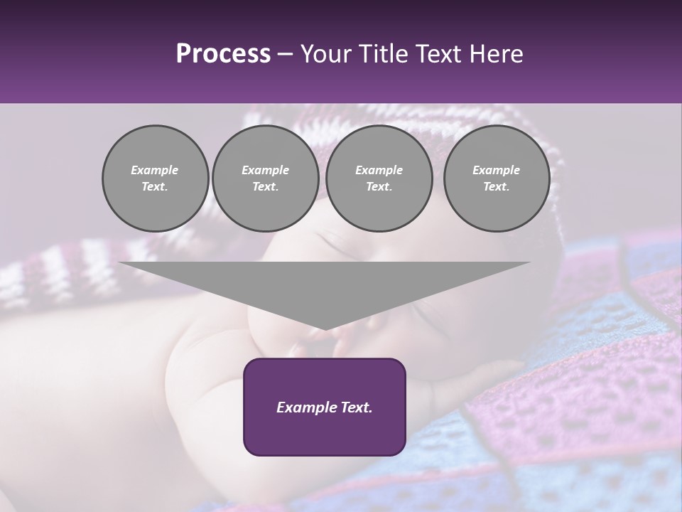 A Baby Wearing A Knitted Hat Laying On A Blanket PowerPoint Template