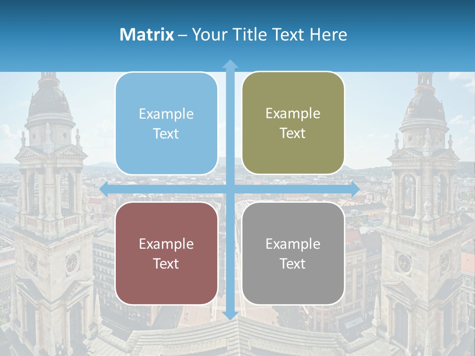 An Aerial View Of A City With Two Towers PowerPoint Template