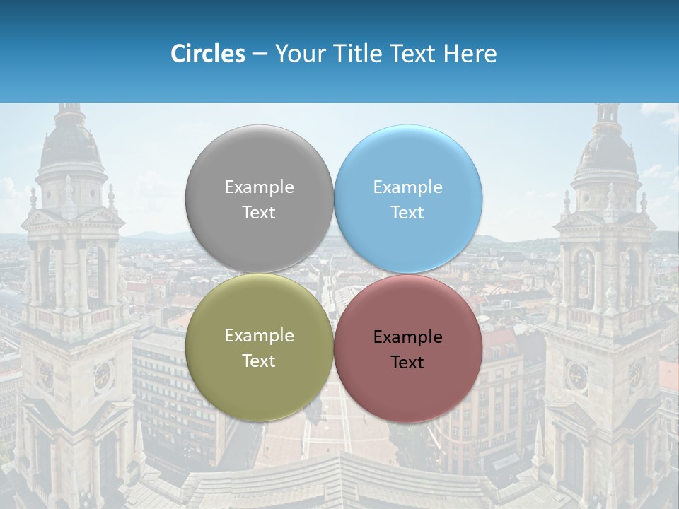 An Aerial View Of A City With Two Towers PowerPoint Template