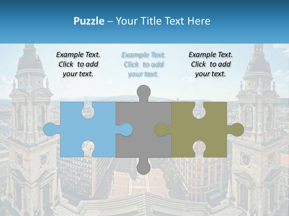 An Aerial View Of A City With Two Towers PowerPoint Template