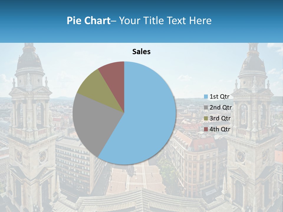 An Aerial View Of A City With Two Towers PowerPoint Template