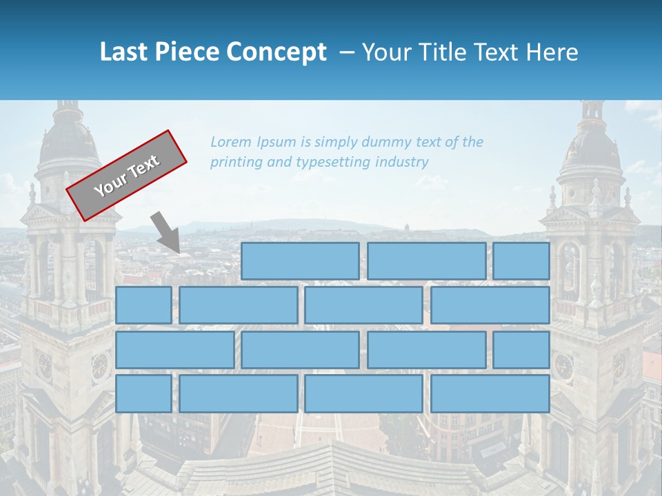 An Aerial View Of A City With Two Towers PowerPoint Template