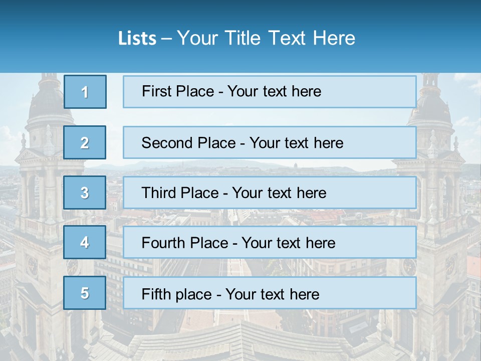 An Aerial View Of A City With Two Towers PowerPoint Template
