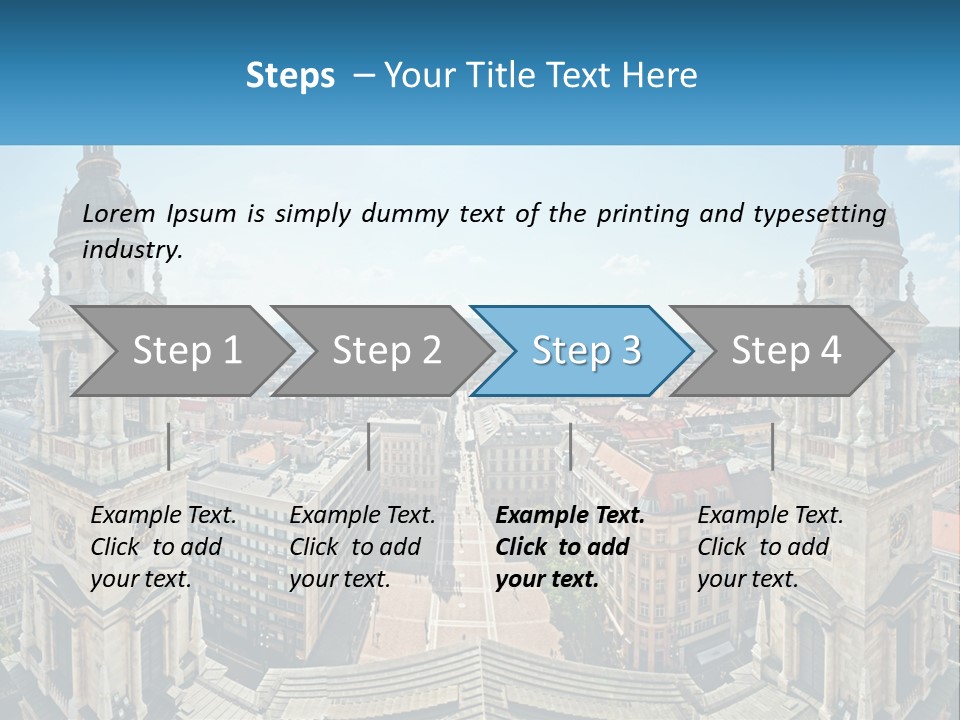 An Aerial View Of A City With Two Towers PowerPoint Template