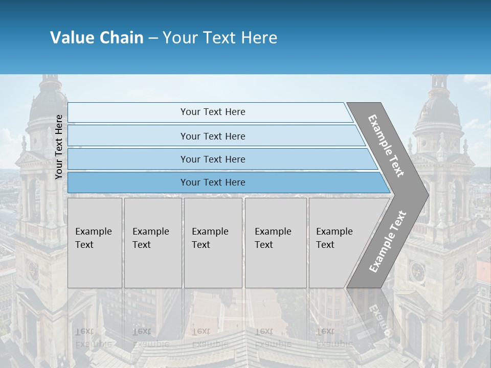 An Aerial View Of A City With Two Towers PowerPoint Template