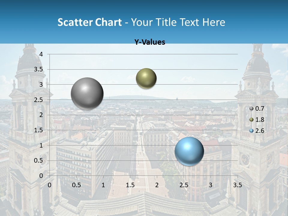 An Aerial View Of A City With Two Towers PowerPoint Template