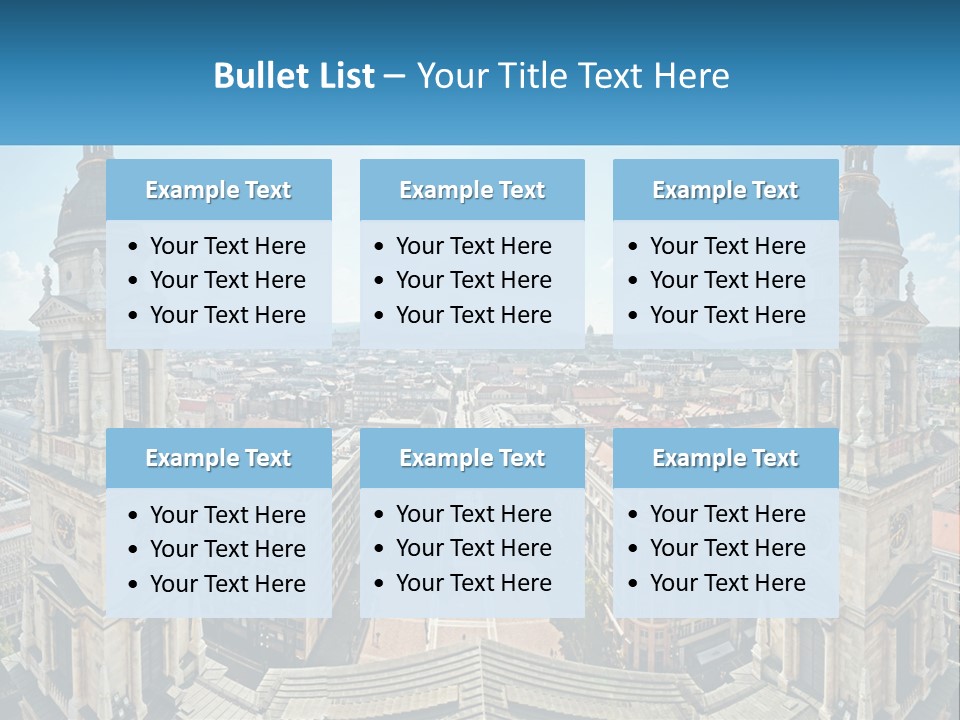 An Aerial View Of A City With Two Towers PowerPoint Template