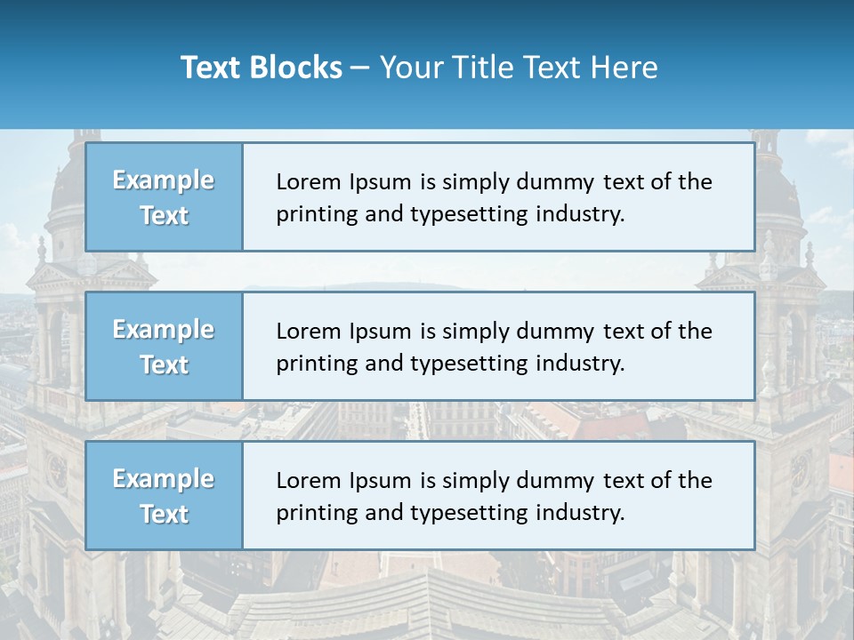 An Aerial View Of A City With Two Towers PowerPoint Template