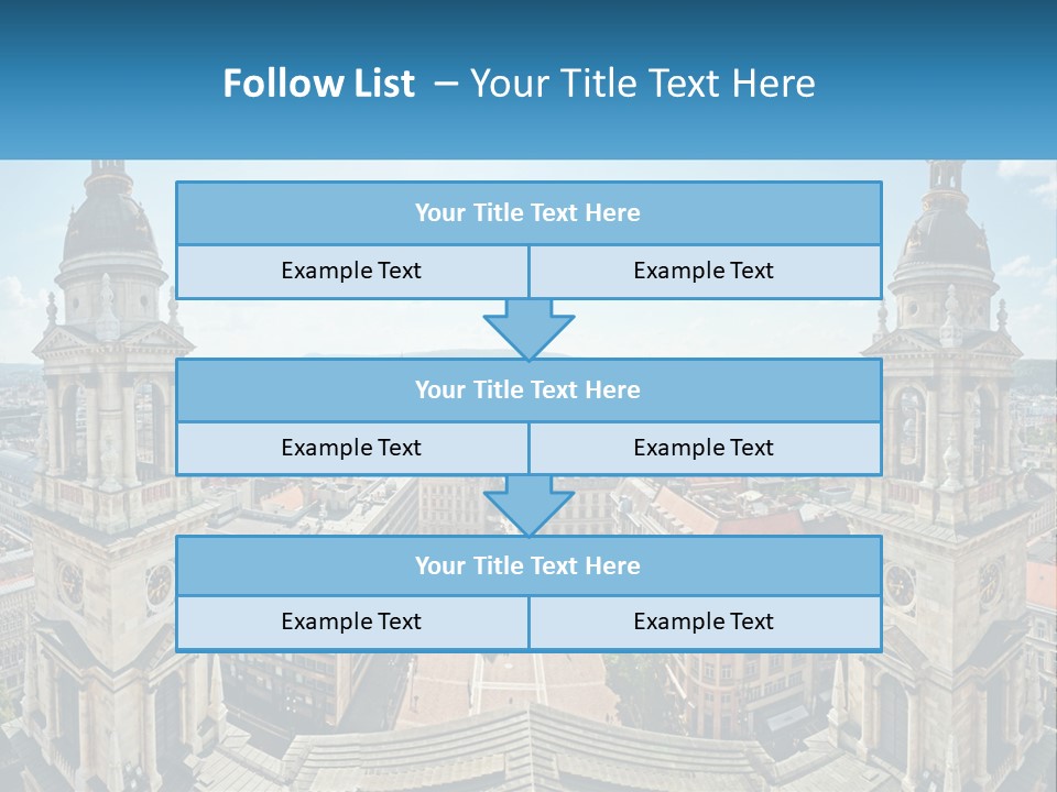 An Aerial View Of A City With Two Towers PowerPoint Template
